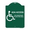 Signmission ADA Access for Assistance Ring Bell With New IsaHeavy-Gauge Aluminum Sign, 18" H, GW-1824-24352 A-DES-GW-1824-24352 - alternate 1